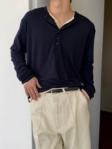 Color henry neck long sleeves(8color)