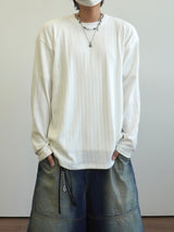 Loose ribbed bony long sleeve 3C