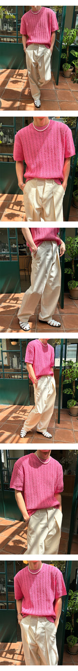 [S/S] Boucle scasi round half knit (10color)