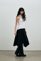 VIVI UNBALANCED SLEEVELESS TOP / WHITE