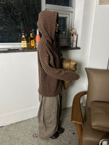 (3colors) cuty prison knit hoodie