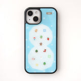 スノウマンフォンケース (glass bumper)