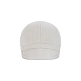 VA Stud Herringbone Slim Newsboy Cap / Ivory