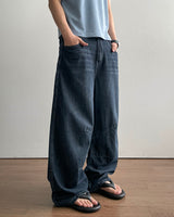 Mood Dark Blue Linen Pants