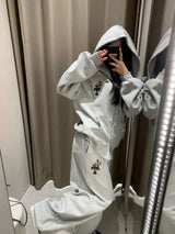 Reho Cross Patch Hoodie Zip-UP