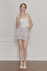 MAGNOLIA FRILL SKIRT grey