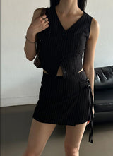 Stripe bustier top