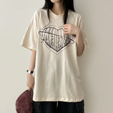 Face Heart Boxy Fit Short Sleeve T-shirt