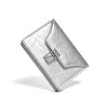 Modic Buckle 3 Layer Accordion Card Wallet Silver