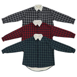 Oversized Fleece-Lined Check Shirt Jacket