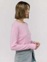 ROLA BASIC ROUND CARDIGAN PINK