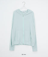 Hona Summer Loose Fit Cool Span Hood Zip-Up