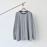 BHNY LOOSE FIT SLIT STRIPED LONG SLEEVE T-SHIRT