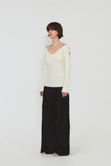 V NECK STRAP KNIT