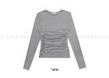(Brushed) SHIRRING LAYER LONGSLEEVE