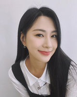 グラムゴーバルフープストーンセッティングワンタッチ 925 シルバーイヤリング E037-04H (Worn by Aespa's Karina, Heize, Apink's Hayoung, Han Seung-yeon)