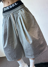 Logi Linen Stripe Balloon Bermuda Shorts 2color