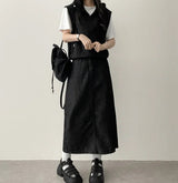 Long Pup Big Hooded Anorak String Hooded Windbreaker Vest Zip-up