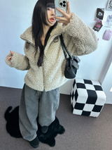 セミバルーンワイドバルーンデニムロングパンツ 💙🩵🤍🩶4カラー