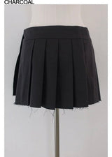 LIST PLEATS MINI SKIRT (3COLORS!)