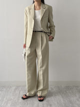 Ber Linen Two Tuck Wide Slacks