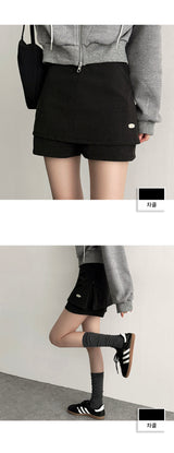 Radi zipper open pendant skirt pants mini skirt