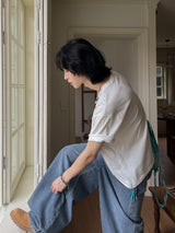 フロップベーシッククロップ半袖Tシャツ