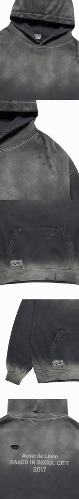 25FW DISTRESSED HOODIE BLACK