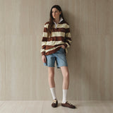 Striped Rugby Shirt_Brown
