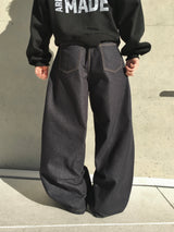 Shane Non-Fade Dart Balloon Denim Pants