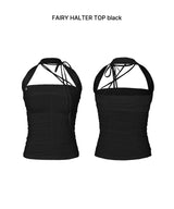 FAIRY HALTER TOP black