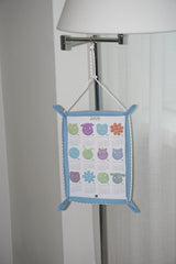 soft hanging calender (sky blue)