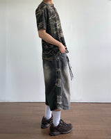 デストロイカモフラージュデニムハーフパンツ