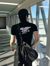 エロ アーカイブワッフルマッスルフィット半袖Tシャツ