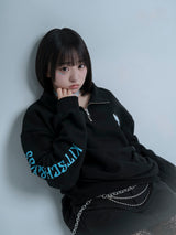 【涼海 すう】ハーフジップスウェット - スカイブルー