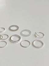 [10 set] acrylic bold layered ring set