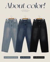 Soft Tee Wide Denim Baggy Pants (3color)
