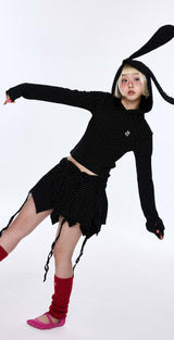 Bunny Girl Tee Black