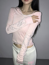 cupid striped hoodie(2 color)  
