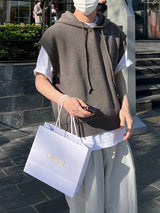 Over hood knit vest