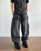 Solar embroidered denim pants