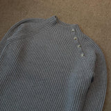 ASCLO モックネックショルダーボタンニット (4color)