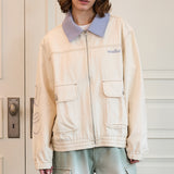 Color block work jacket