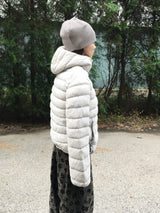 Grid Leather Patch Waffle Beanie (2c)