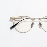 Knouun Round titanium glasses CODE. 104. B Black N Gold