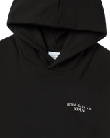 25FW BASIC LOGO NAPPING HOODIE BLACK