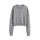 Steady Round Color Long Sleeve Cardigan