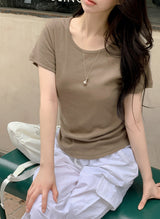 ルーズデイリーラウンド半袖Tシャツ (6color)