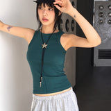 [5 colors] Bev Stitch Round Mango Sleeveless