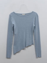Ruby Unbalanced Ribbed T-shirt